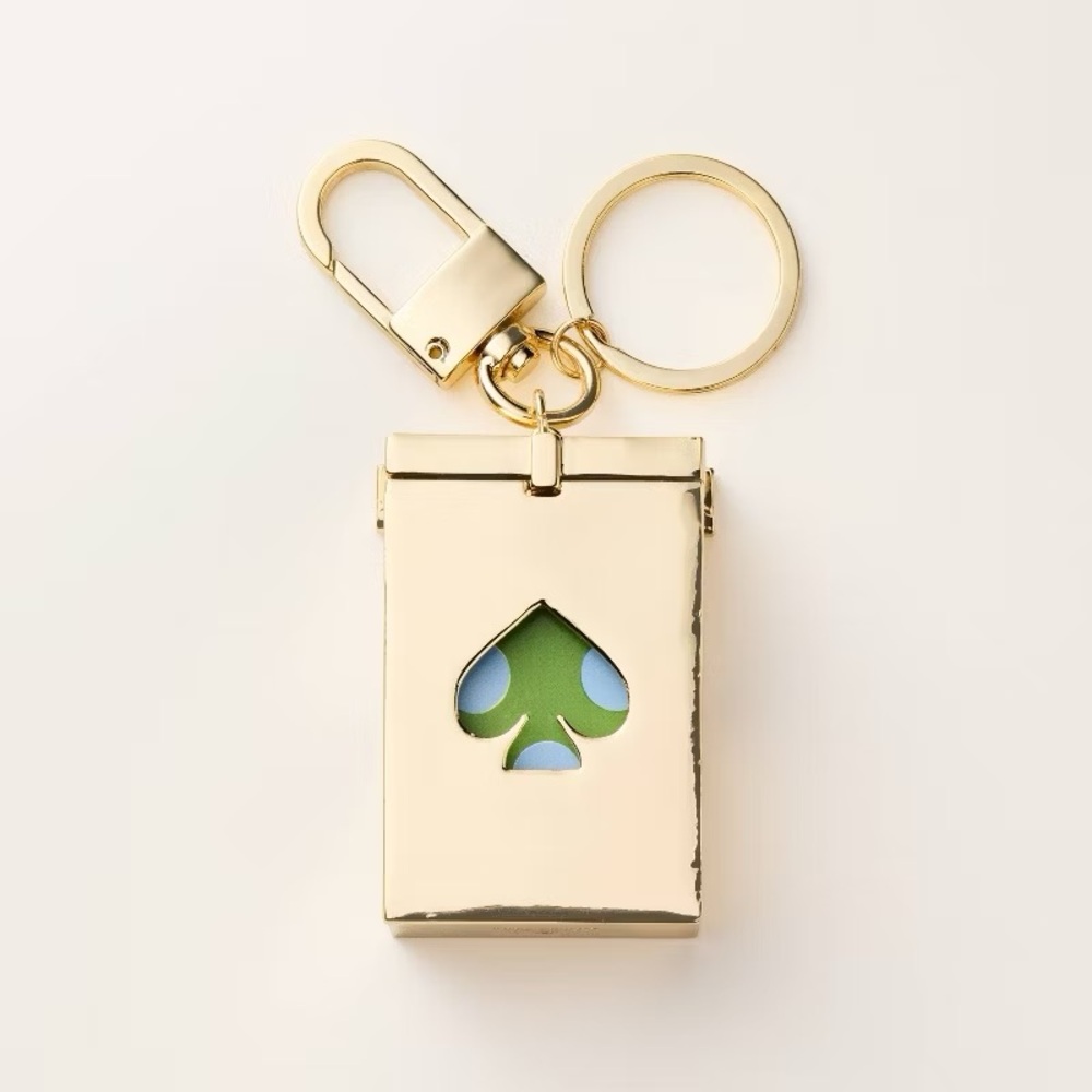 Mini Deck of Cards Bag Charm Keychain - kate spade new york x Target Gold nwt